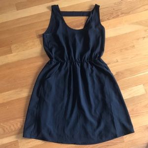 ‘Lush’ Black Sundress with Pockets and Cutout Back, size Small